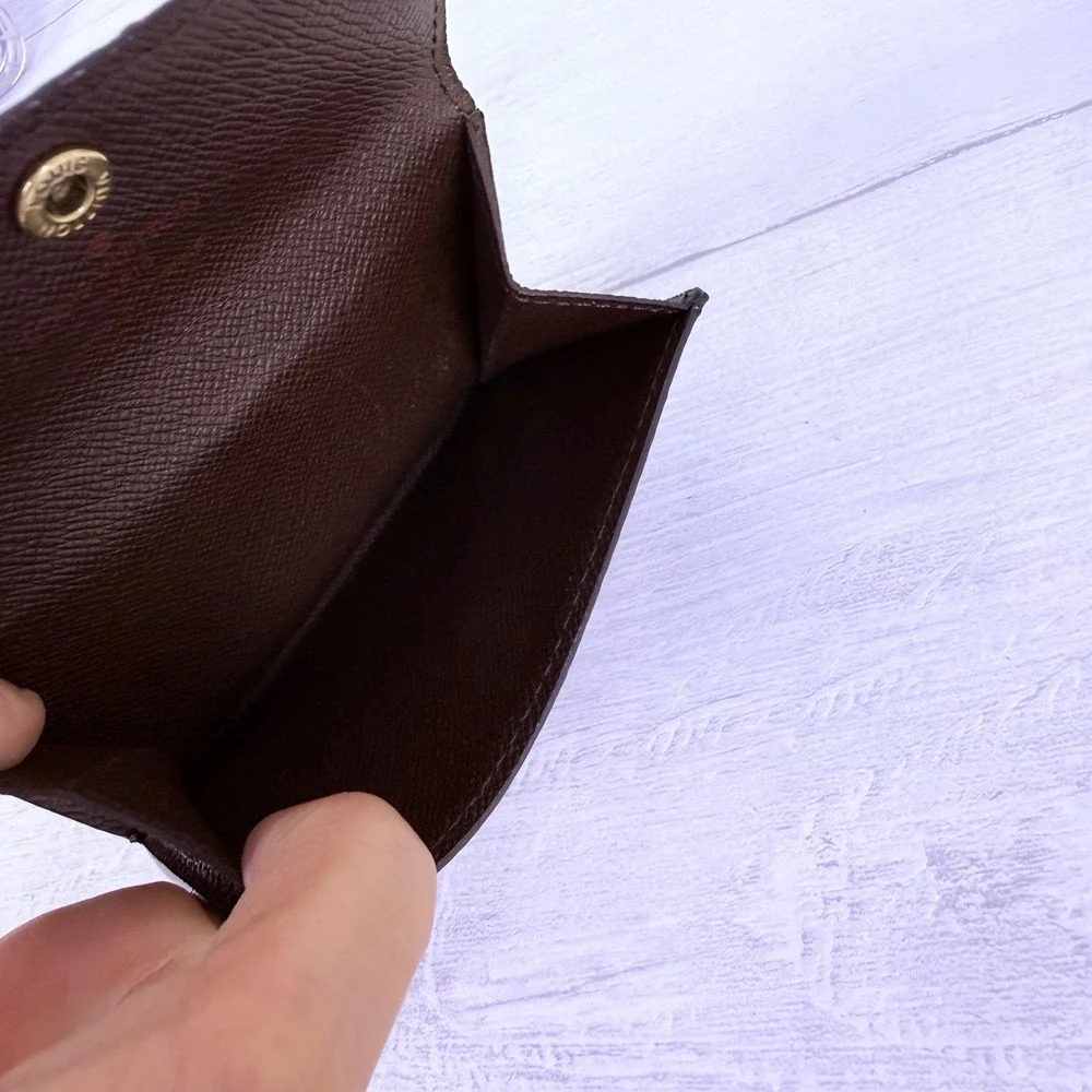 Louis Vuitton Ludlow Wallet Brown Damier Ebene Luxury Classic Coated Canvas